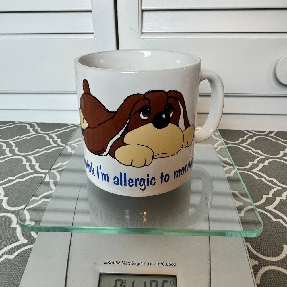Russ Vintage Coffee Cup Mug Dog Graphic Samuel Cocker Spaniel Collectible